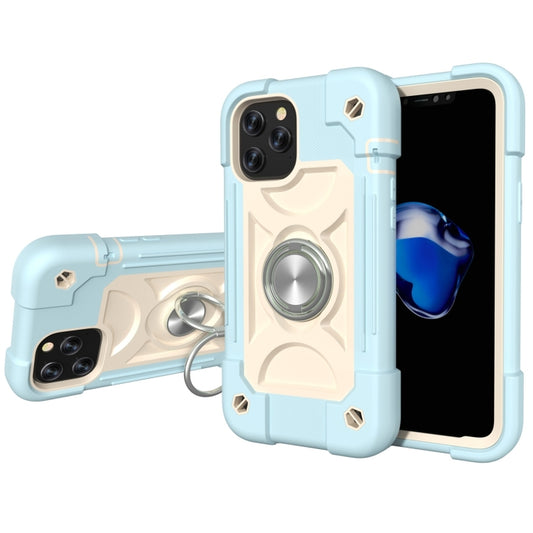Shockproof Silicone + PC Protective Case with Dual-Ring Holder, For iPhone 12 mini, For iPhone 12 / 12 Pro