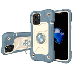 Shockproof Silicone + PC Protective Case with Dual-Ring Holder, For iPhone 12 / 12 Pro, For iPhone 12 Pro Max