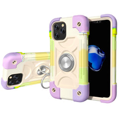 Shockproof Silicone + PC Protective Case with Dual-Ring Holder, For iPhone 12 / 12 Pro, For iPhone 12 Pro Max