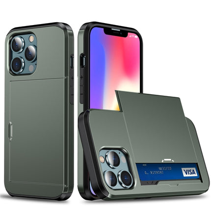 Stoßfeste Panzerschutzhülle mit Schiebekartensteckplatz für das iPhone 13 Pro Max