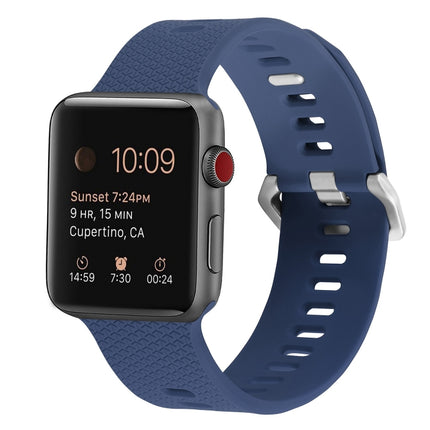 Silicone Replacement Strap Watchband For Apple Watch Series, 7 45mm / 6 & SE & 5 & 4 44mm / 3 & 2 & 1 42mm, 7 41mm / 6 & SE & 5 & 4 40mm / 3 & 2 & 1 38mm