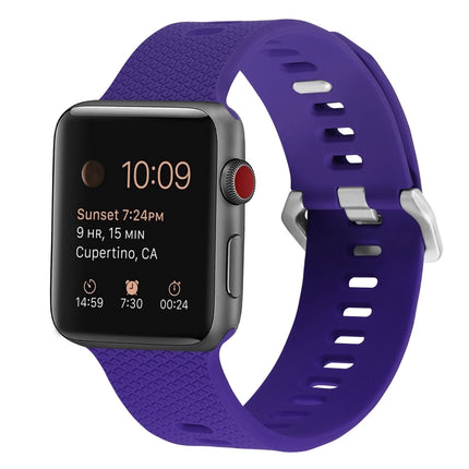 Silicone Replacement Strap Watchband For Apple Watch Series, 7 45mm / 6 & SE & 5 & 4 44mm / 3 & 2 & 1 42mm, 7 41mm / 6 & SE & 5 & 4 40mm / 3 & 2 & 1 38mm
