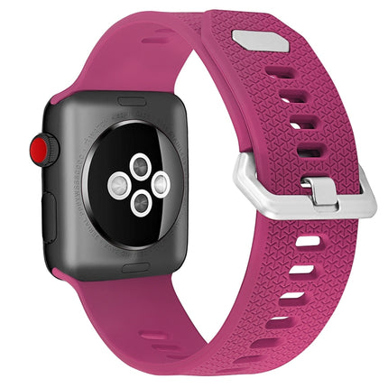Silicone Replacement Strap Watchband For Apple Watch Series, 7 45mm / 6 & SE & 5 & 4 44mm / 3 & 2 & 1 42mm, 7 41mm / 6 & SE & 5 & 4 40mm / 3 & 2 & 1 38mm