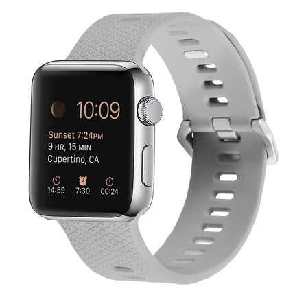 Silicone Replacement Strap Watchband For Apple Watch Series, 7 45mm / 6 & SE & 5 & 4 44mm / 3 & 2 & 1 42mm, 7 41mm / 6 & SE & 5 & 4 40mm / 3 & 2 & 1 38mm