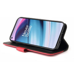 Estuche de cuero PU con tapa horizontal con costuras de color para negocios, con soporte, ranuras para tarjetas y marco para fotos, para OnePlus Nord CE 5G, para iPhone 13 mini, para iPhone 13, para iPhone 13 Pro, para iPhone 13 Pro Max