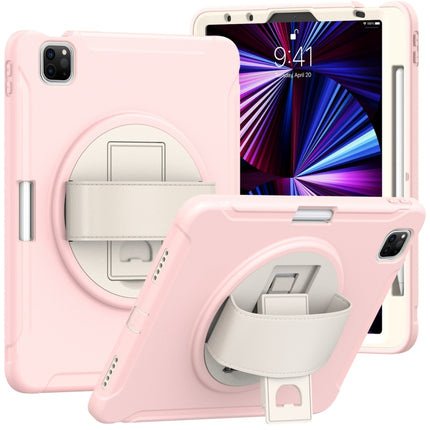 Stoßfeste TPU- und PC-Schutzhülle mit um 360 Grad drehbarem, faltbarem Griffhalter und Stiftschlitz, für iPad Pro 11 2022/2021/2020/2018