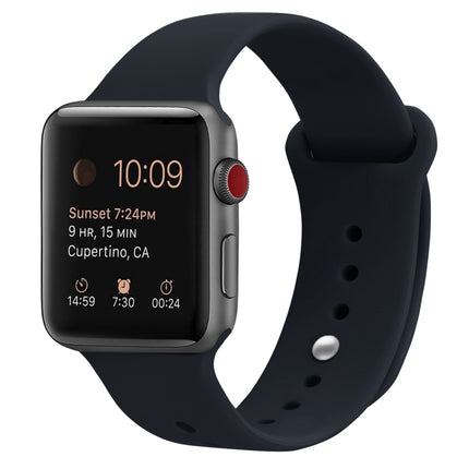 Silicone Replacement Strap Watchband For Apple Watch Series, 7 41mm / 6 & SE & 5 & 4 40mm / 3 & 2 & 1 38mm