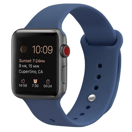Silicone Replacement Strap Watchband For Apple Watch Series, 7 41mm / 6 & SE & 5 & 4 40mm / 3 & 2 & 1 38mm