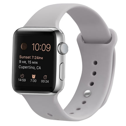 Silicone Replacement Strap Watchband For Apple Watch Series, 7 41mm / 6 & SE & 5 & 4 40mm / 3 & 2 & 1 38mm