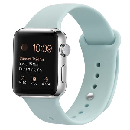 Silicone Replacement Strap Watchband For Apple Watch Series, 7 45mm / 6 & SE & 5 & 4 44mm / 3 & 2 & 1 42mm