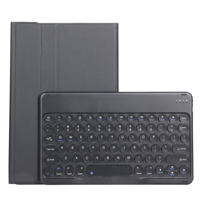 YAM12 Lambskin Texture Detachable Round Keycap Bluetooth Keyboard Leather Case with Holder, For Lenovo Pad Plus 11 inch TB-J607F / Tab P11 11 inch TB-J606F, For Lenovo Pad Plus 11 inch TB-J607F / Tab P11 11 inch TB-J606F / Pad 11 inch