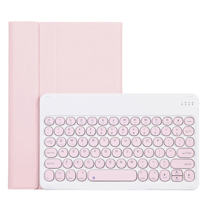 YAM12 Lambskin Texture Detachable Round Keycap Bluetooth Keyboard Leather Case with Holder, For Lenovo Pad Plus 11 inch TB-J607F / Tab P11 11 inch TB-J606F, For Lenovo Pad Plus 11 inch TB-J607F / Tab P11 11 inch TB-J606F / Pad 11 inch