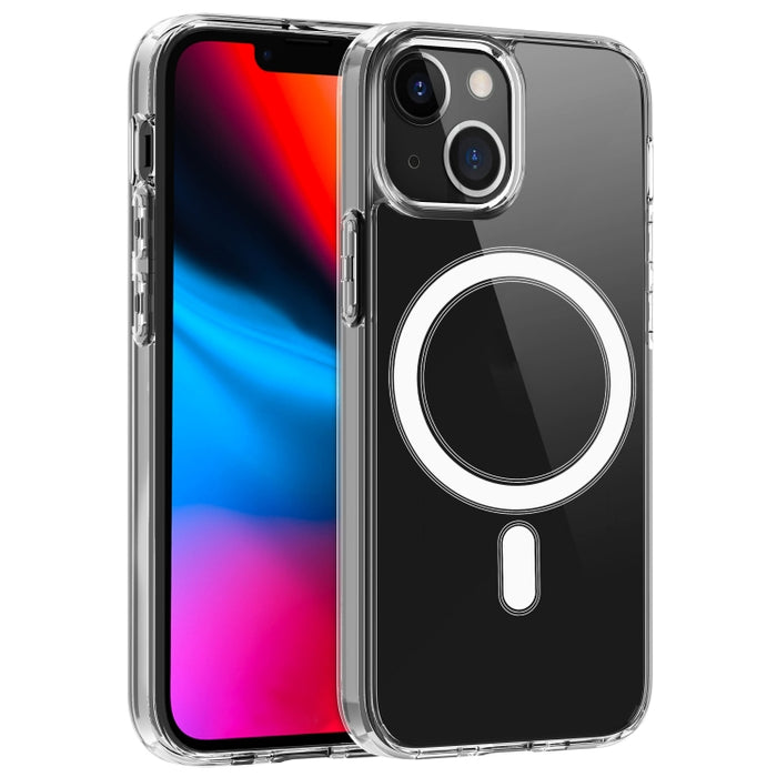 Magsafe-Hülle, einfacher Magnetring, allumfassende stoßfeste Hülle aus klarem Kristallacryl-PC + TPU, für iPhone 13 mini, für iPhone 13, für iPhone 13 Pro, für iPhone 13 Pro Max