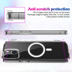 Magsafe Case Simple Magnetic Ring All-inclusive Clear Crystal Acrylic PC +TPU Shockproof Case, For iPhone 13 mini, For iPhone 13, For iPhone 13 Pro, For iPhone 13 Pro Max