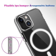 Magsafe Case Simple Magnetic Ring All-inclusive Clear Crystal Acrylic PC +TPU Shockproof Case, For iPhone 13 mini, For iPhone 13, For iPhone 13 Pro, For iPhone 13 Pro Max