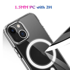 Magsafe Case Simple Magnetic Ring All-inclusive Clear Crystal Acrylic PC +TPU Shockproof Case, For iPhone 13 mini, For iPhone 13, For iPhone 13 Pro, For iPhone 13 Pro Max