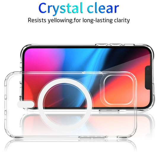 Magsafe Case Magnetic Ring Clear Crystal Acrylic +TPU Four-corner Airbag Shockproof Case, For iPhone 13 mini, For iPhone 13, For iPhone 13 Pro, For iPhone 13 Pro Max