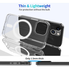 Magsafe Case Magnetic Ring Clear Crystal Acrylic +TPU Four-corner Airbag Shockproof Case, For iPhone 13 mini, For iPhone 13, For iPhone 13 Pro, For iPhone 13 Pro Max