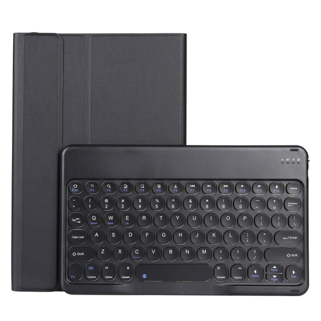YAM13 Lambskin Texture Detachable Round Keycap Bluetooth Keyboard Leather Case with Holder, For Lenovo Pad Pro 11.5 inch 2021 TB-J716F