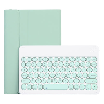 YAM13 Lambskin Texture Detachable Round Keycap Bluetooth Keyboard Leather Case with Holder, For Lenovo Pad Pro 11.5 inch 2021 TB-J716F