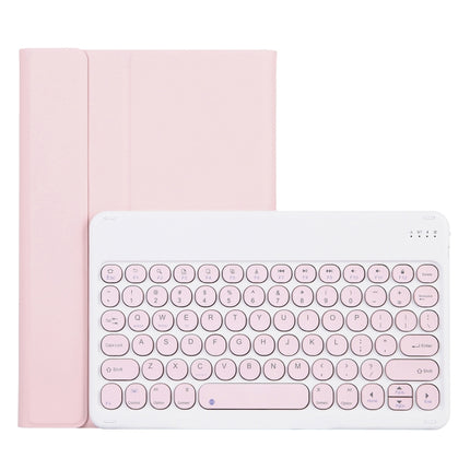YAM13 Lambskin Texture Detachable Round Keycap Bluetooth Keyboard Leather Case with Holder, For Lenovo Pad Pro 11.5 inch 2021 TB-J716F