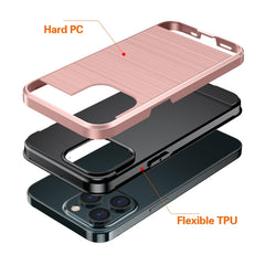 Brushed Texture Carbon Fiber TPU Case, For iPhone 13 mini, For iPhone 13