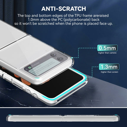 Simple All-inclusive Clear Crystal PC +TPU Shockproof Case, For Samsung Galaxy Z Flip3 5G