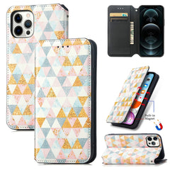 Colored Drawing Magnetic Horizontal Flip PU Leather Case with Holder & Card Slots & Wallet, For iPhone 13 Pro Max, For iPhone 12 mini, For iPhone 12 / 12 Pro