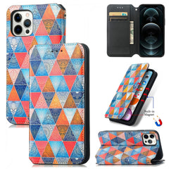 Colored Drawing Magnetic Horizontal Flip PU Leather Case with Holder & Card Slots & Wallet, For iPhone 13 Pro Max, For iPhone 12 mini, For iPhone 12 / 12 Pro