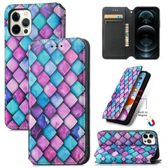 Colored Drawing Magnetic Horizontal Flip PU Leather Case with Holder & Card Slots & Wallet, For iPhone 13 Pro Max, For iPhone 12 mini, For iPhone 12 / 12 Pro