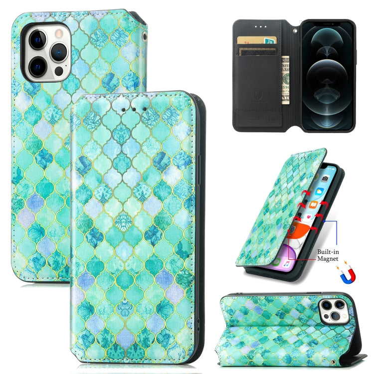 Colored Drawing Magnetic Horizontal Flip PU Leather Case with Holder & Card Slots & Wallet, For iPhone 13 Pro Max, For iPhone 12 mini, For iPhone 12 / 12 Pro