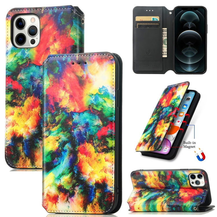 Colored Drawing Magnetic Horizontal Flip PU Leather Case with Holder & Card Slots & Wallet, For iPhone 12 / 12 Pro, For iPhone 12 Pro Max, For iPhone 11, For iPhone 11 Pro