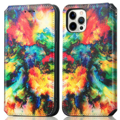 Estuche de cuero PU con tapa horizontal magnética con dibujo de colores, soporte, ranuras para tarjetas y billetera, para iPhone 12 mini, para iPhone 12/12 Pro, para iPhone 12 Pro Max, para iPhone 11