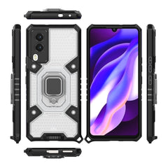 Space PC + TPU-Ringhalter-Schutzhülle, für vivo V21e 5G, für iPhone 13 Pro Max