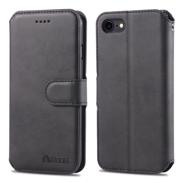 AZNS Calf Texture Magnetic Horizontal Flip PU Leather Case with Holder & Card Slots & Photo Frame