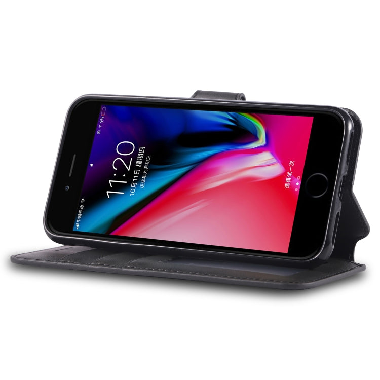 AZNS Calf Texture Magnetic Horizontal Flip PU Leather Case with Holder & Card Slots & Photo Frame