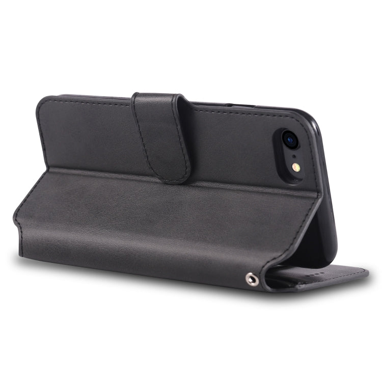 AZNS Calf Texture Magnetic Horizontal Flip PU Leather Case with Holder & Card Slots & Photo Frame