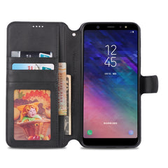 AZNS Calf Texture Magnetic Horizontal Flip PU Leather Case with Holder & Card Slots & Photo Frame, For Galaxy A6 2018, For Galaxy A6  Plus 2018, For Galaxy  A6s, For Galaxy A7 2018