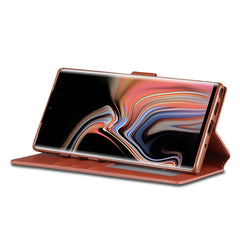 AZNS Calf Texture Magnetic Horizontal Flip PU Leather Case with Holder & Card Slots & Photo Frame, For Galaxy Note 10 Plus, For Galaxy S9, For Galaxy S9 Plus, For Galaxy S10 Plus, For Galaxy S10