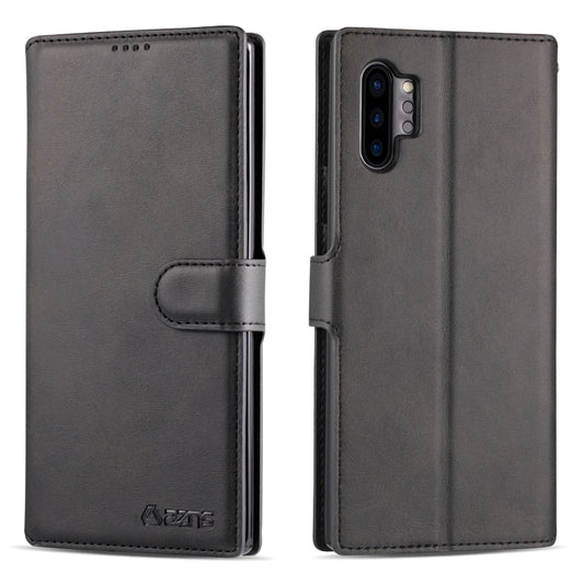 AZNS Calf Texture Magnetic Horizontal Flip PU Leather Case with Holder & Card Slots & Photo Frame, For Galaxy Note 10 Plus, For Galaxy S9, For Galaxy S9 Plus, For Galaxy S10 Plus, For Galaxy S10