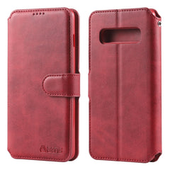 AZNS Calf Texture Magnetic Horizontal Flip PU Leather Case with Holder & Card Slots & Photo Frame, For Galaxy S10, For Galaxy S10e, For Galaxy S8 Plus