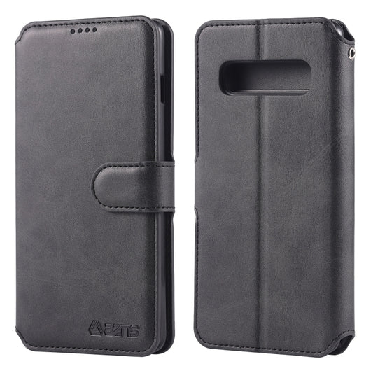 AZNS Calf Texture Magnetic Horizontal Flip PU Leather Case with Holder & Card Slots & Photo Frame, For Galaxy S10e