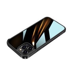 SULADA Stoßfester Luftfahrt-Aluminium-Metallrahmen + Nano-Glas + TPU-Schutzhülle, für iPhone 11, für iPhone 11 Pro, für iPhone 11 Pro Max, für iPhone 12 mini, für iPhone 12