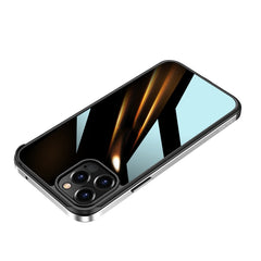 SULADA Stoßfester Luftfahrt-Aluminium-Metallrahmen + Nano-Glas + TPU-Schutzhülle, für iPhone 11, für iPhone 11 Pro, für iPhone 11 Pro Max, für iPhone 12 mini, für iPhone 12