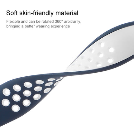 Butterfly Buckle Dual-tone Liquid Silicone Replacement Watchband For Apple Watch Series, 7 45mm / 6 & SE & 5 & 4 44mm / 3 & 2 & 1 42mm