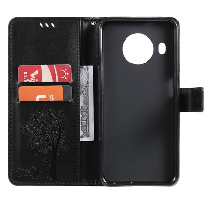 Tree & Cat Pattern Pressed Printing Horizontal Flip PU Leather Case with Holder & Card Slots & Wallet & Lanyard, For Nokia X10, For Nokia 5.3