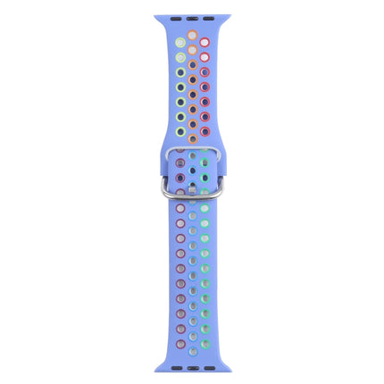 Metal Buckle Silicone Replacement Watchband For Apple Watch Series, 7 41mm / 6 & SE & 5 & 4 40mm / 3 & 2 & 1 38mm