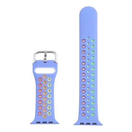 Metal Buckle Silicone Replacement Watchband For Apple Watch Series, 7 45mm / 6 & SE & 5 & 4 44mm / 3 & 2 & 1 42mm