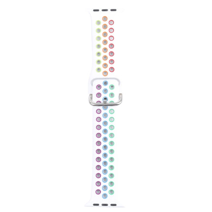 Metal Buckle Silicone Replacement Watchband For Apple Watch Series, 7 45mm / 6 & SE & 5 & 4 44mm / 3 & 2 & 1 42mm