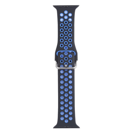 Metal Buckle Silicone Replacement Watchband For Apple Watch Series, 7 45mm / 6 & SE & 5 & 4 44mm / 3 & 2 & 1 42mm